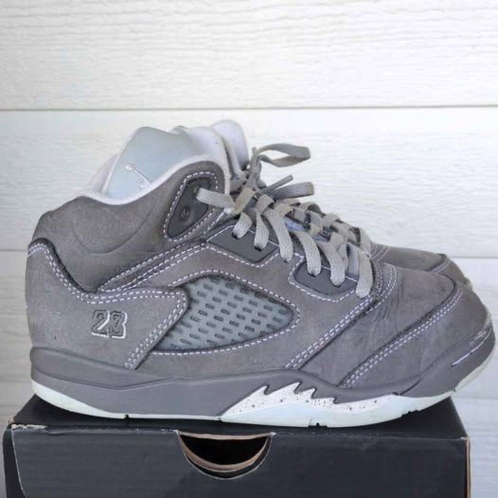Jordan 5 Retro Wolf Grey Size 1Y